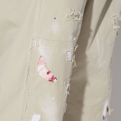 DSQUARED2 SS22 男士卡其色破洞棉質斜紋休閒褲 S74KB0660S41794-800 Details for DSQUARED2 SS22 男士卡其色破洞棉質斜紋休閒褲 S74KB0660S41794-800