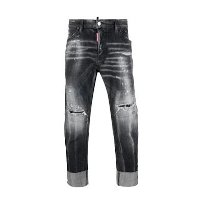 DSQUARED2 SS22 Distressed Jeans Black S74LB1096S30503-900
