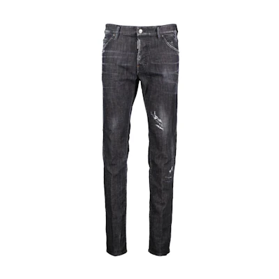 DSQUARED2 SS22 Distressed Logo Jeans Men Black S74LB1037S30357-900