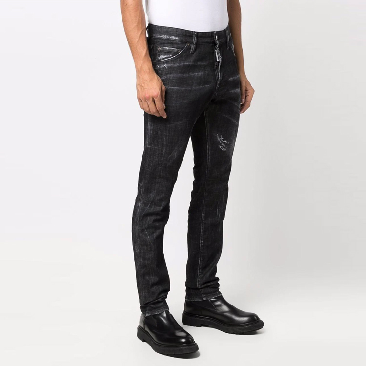 DSQUARED2 SS22 Distressed Logo Jeans Men Black S74LB1037S30357-900 圖 4