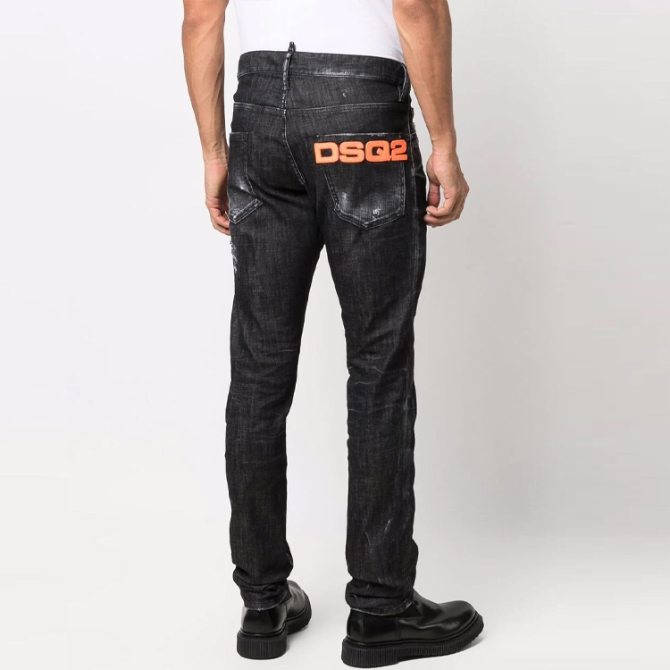DSQUARED2 SS22 Distressed Logo Jeans Men Black S74LB1037S30357-900 圖 5