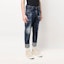 Purchase DSQUARED2 SS22 蓝色做旧喷漆牛仔裤. S74LB1050S30664-470