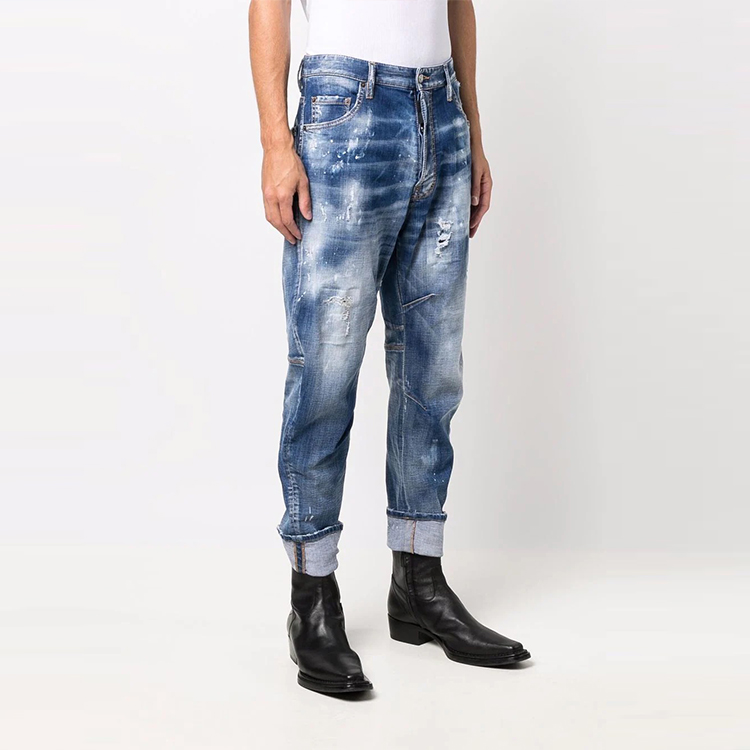DSQUARED2 SS22 Distressed Printed  Jeans Blue S79LA0044S30342-470 圖 4
