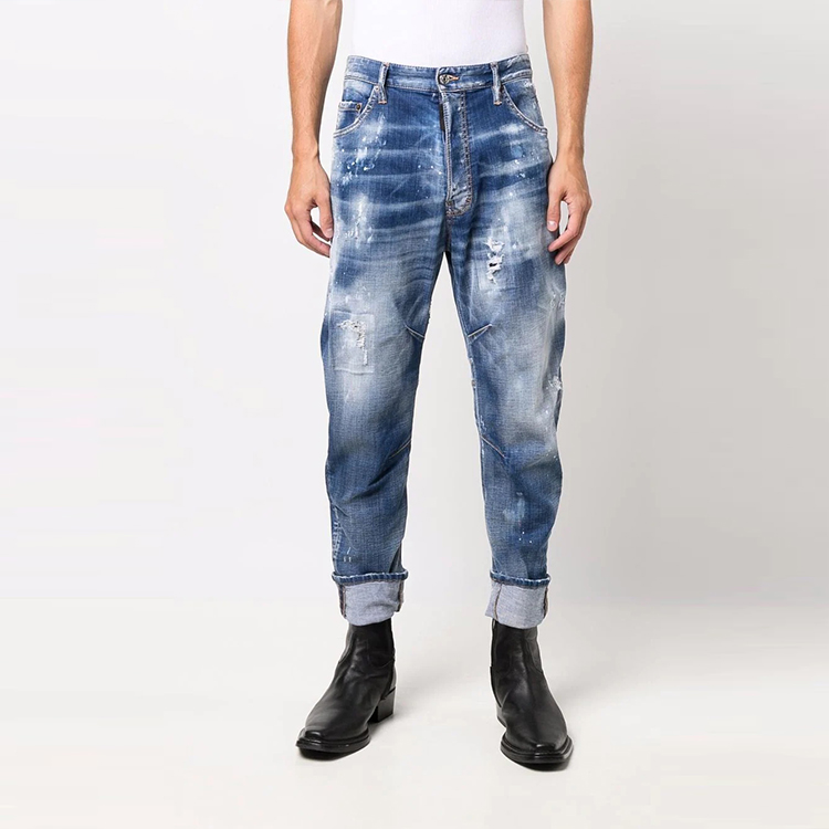 DSQUARED2 SS22 Distressed Printed  Jeans Blue S79LA0044S30342-470 圖 5