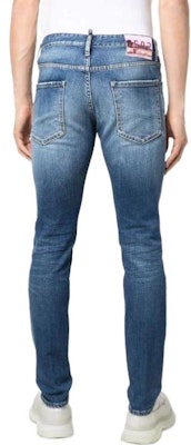 DSQUARED2 SS22 男士蓝色做旧修身牛仔裤. S71LB1021S30663-470 Purchase DSQUARED2 SS22 男士蓝色做旧修身牛仔裤. S71LB1021S30663-470