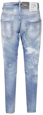 DSQUARED2 SS22 Jeans Slim Lelaki Biru Muda Distressed S71LB1035S30309-470 Lookbook DSQUARED2 SS22 Jeans Slim Lelaki Biru Muda Distressed S71LB1035S30309-470