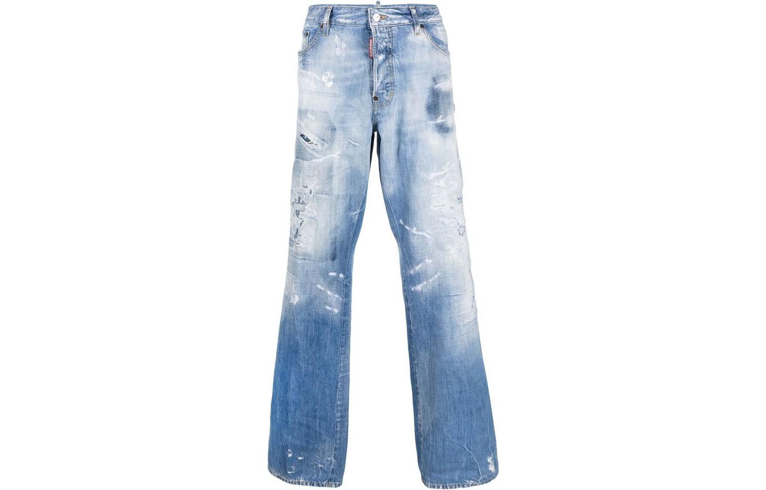 DSQUARED2 SS22 Distressed Straight Fit Jeans Men Blue S74LB1176S30309-470 圖 2