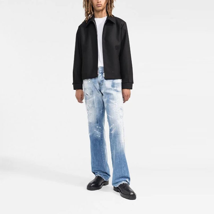 DSQUARED2 SS22 Distressed Straight Fit Jeans Men Blue S74LB1176S30309-470 圖 3