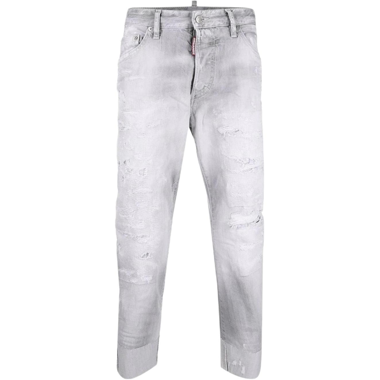 DSQUARED2 SS22 Faded Ankle-Length Jeans Men Grey. S74LB1033S30260-852