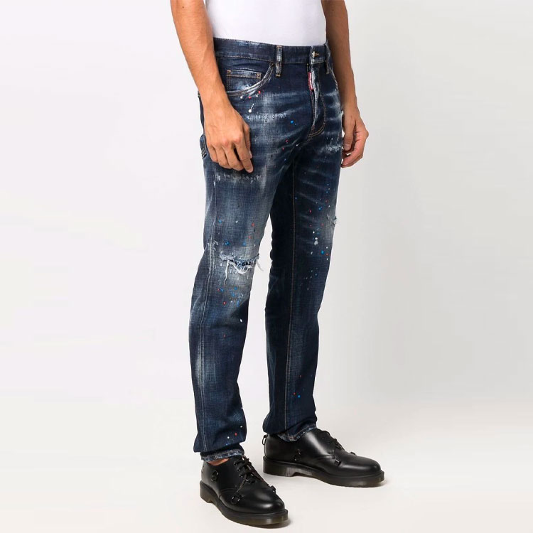 DSQUARED2 SS22 Faded Distressed Slim Fit  Jeans Blue S74LB1051S30664-470 圖 4