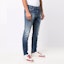 Shop DSQUARED2 SS22 フェード スリムフィット ジーンズ メンズ ブルー. S79LA0043S30664-470