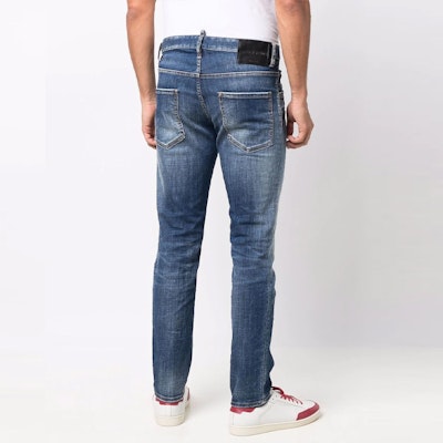 DSQUARED2 SS22 フェード スリムフィット ジーンズ メンズ ブルー. S79LA0043S30664-470 Purchase DSQUARED2 SS22 フェード スリムフィット ジーンズ メンズ ブルー. S79LA0043S30664-470