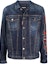 Buy DSQUARED2 SS22 男士蓝色涂鸦印花标志牛仔夹克. S74AM1227S30342-470