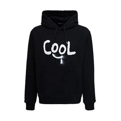 DSQUARED2 SS22 Logo Graphic Black Hoodie Fashion. S74GU0580S25516-900