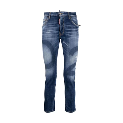 DSQUARED2 SS22 Logo Slim Fit Distressed Jeans Men. S74LB1169S30342-470