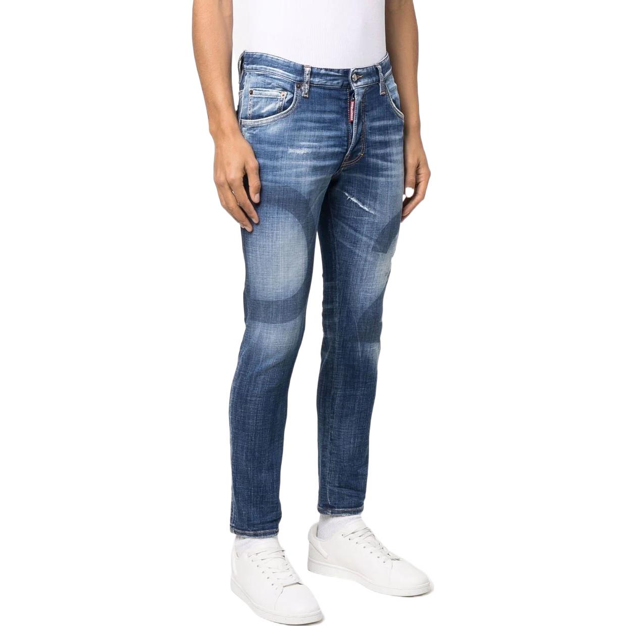 DSQUARED2 SS22 Logo Slim Fit Distressed Jeans Men. S74LB1169S30342-470 圖 5