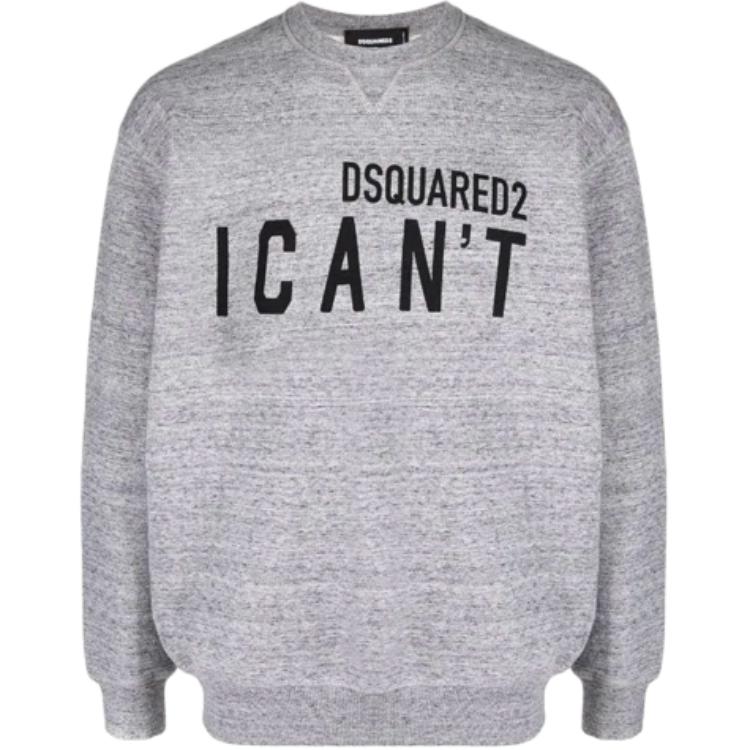 Dsquared2 SS22 Logo Slogan Sweatshirt Grey Mens S74GU0601S25463-860