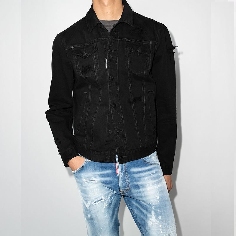 Lookbook Chaqueta Denim Estampada DSQUARED2 SS22 Negra. S74AM1266-S47925900