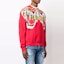 Purchase DSQUARED2 SS22 Sweater Pria Merah Motif Harimau Crewneck Pullover. S74GU0597S25516-306