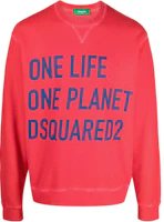 Dsquared2 SS22 Slogan Logo Print Crewneck Long Sleeve Sweatshirt Red Men’s S78GU0050S25535-304 Dsquared2 SS22 Slogan Logo Print Crewneck Long Sleeve Sweatshirt Red Men’s S78GU0050S25535-304