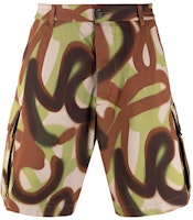 DSQUARED2 SS22 Spray Effect Button-Up Cargo Shorts Brown Mens. S74MU0698S54405-002S DSQUARED2 SS22 Spray Effect Button-Up Cargo Shorts Brown Mens. S74MU0698S54405-002S