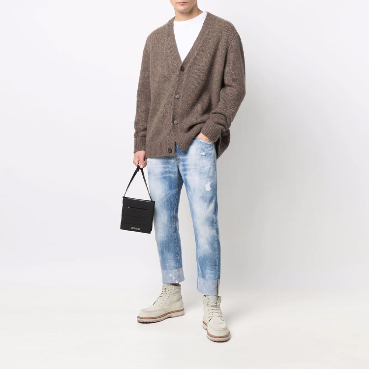 DSQUARED2 SS22 Washed Distressed Ankle-Length Cuffed Jeans Men’s Blue. S74LB1091S30309-470 圖 3