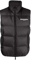 DSQUARED2 SS23 Black Puffer Vest with Solid Logo Print Design. S74FB0303S76627-900 DSQUARED2 SS23 Black Puffer Vest with Solid Logo Print Design. S74FB0303S76627-900
