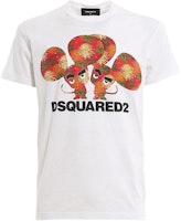 DSQUARED2 SS23 Cotton Letter Print Crew Neck Short Sleeve T-Shirt. S74GD0654S22427-100 DSQUARED2 SS23 Cotton Letter Print Crew Neck Short Sleeve T-Shirt. S74GD0654S22427-100