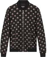 DSQUARED2 SS23 Floral Embroidered Short Zip Jacket Black. S71AM0868S48165-001S DSQUARED2 SS23 Floral Embroidered Short Zip Jacket Black. S71AM0868S48165-001S
