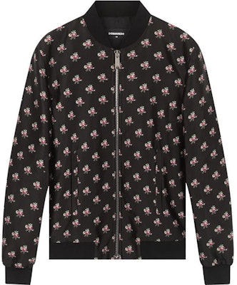 DSQUARED2 SS23 Jaket Pendek Bordir Bunga Hitam. S71AM0868S48165-001S Order DSQUARED2 SS23 Jaket Pendek Bordir Bunga Hitam. S71AM0868S48165-001S