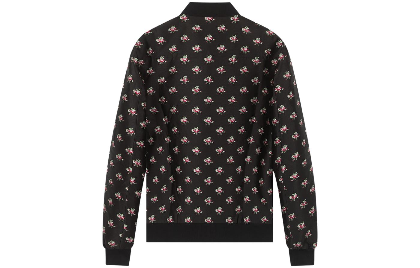 Lookbook DSQUARED2 SS23 Jaket Pendek Bordir Bunga Hitam. S71AM0868S48165-001S