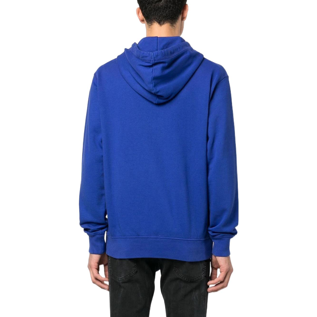 Shop DSQUARED2 SS23 剑桥蓝字母印花连帽卫衣 S74GU0664S25538-520