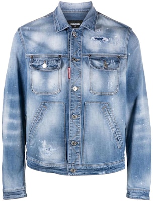 ディースクエアード2 SS23 ロゴプリント デニムジャケット ブルー. S79AM0048S30664-470 Order ディースクエアード2 SS23 ロゴプリント デニムジャケット ブルー. S79AM0048S30664-470