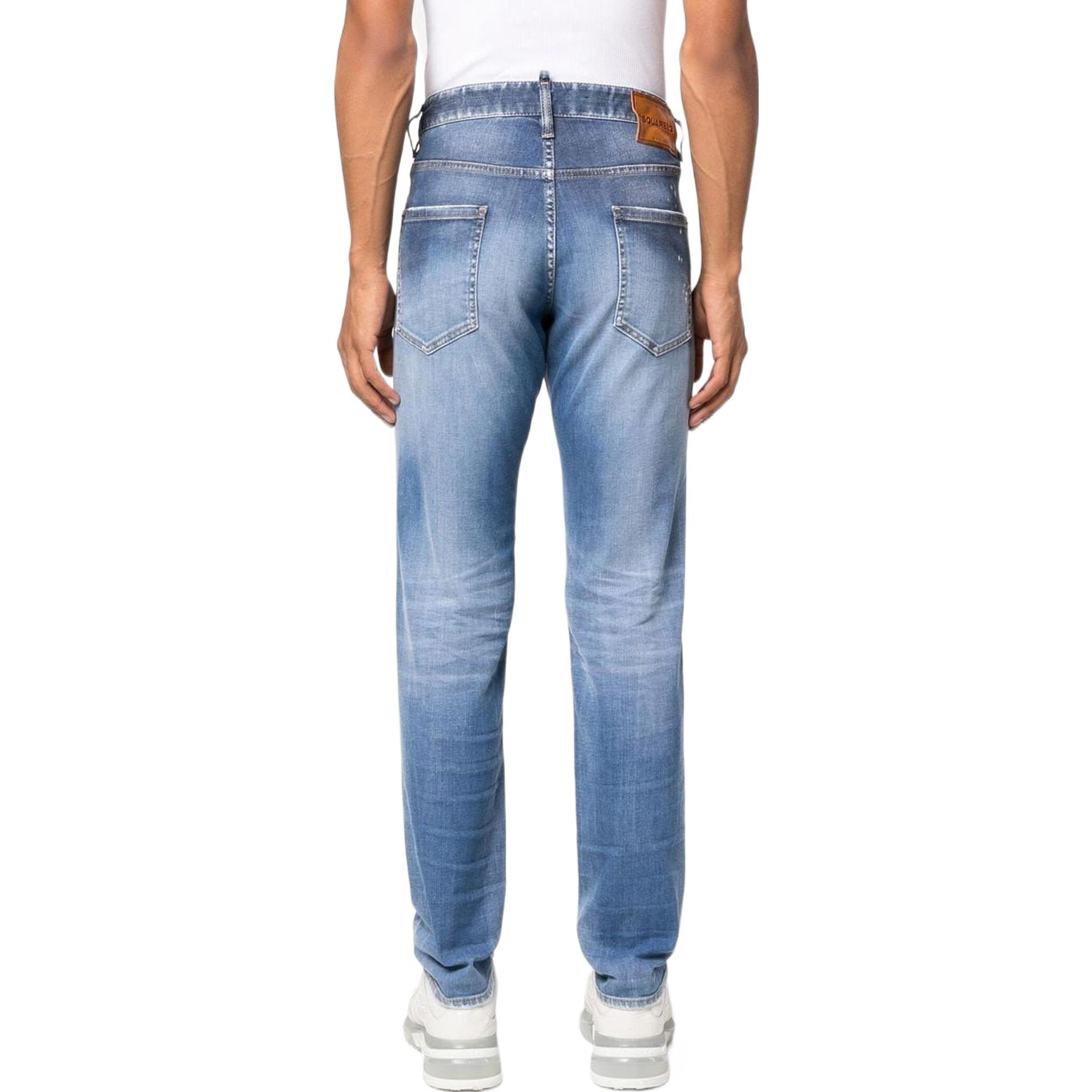 DSQUARED2 SS23  Paint-Splatter Print Jeans Light Denim Blue S74LB1277S30789-470 圖 4