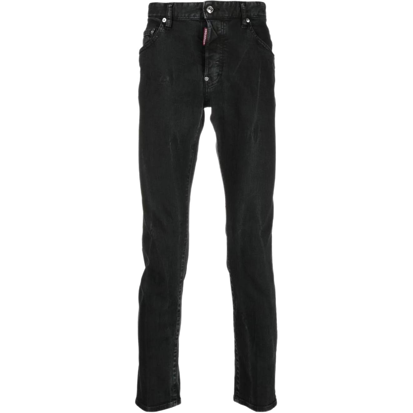 DSQUARED2 SS23  Slim Fit Buttoned Black Jeans. S71LB1149S30733-900