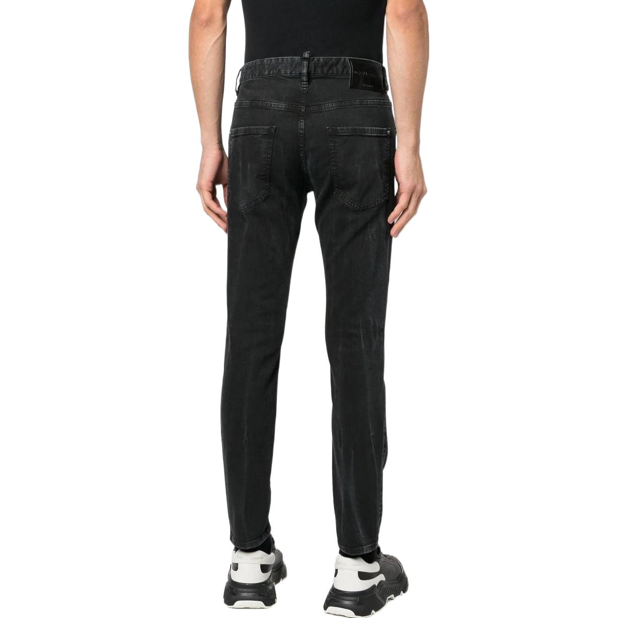 DSQUARED2 SS23  Slim Fit Buttoned Black Jeans. S71LB1149S30733-900 圖 4