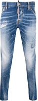 DSQUARED2 SS23 Slim Fit Zipper Light Blue Distressed Jeans. S74LB0669S30342-470 DSQUARED2 SS23 Slim Fit Zipper Light Blue Distressed Jeans. S74LB0669S30342-470