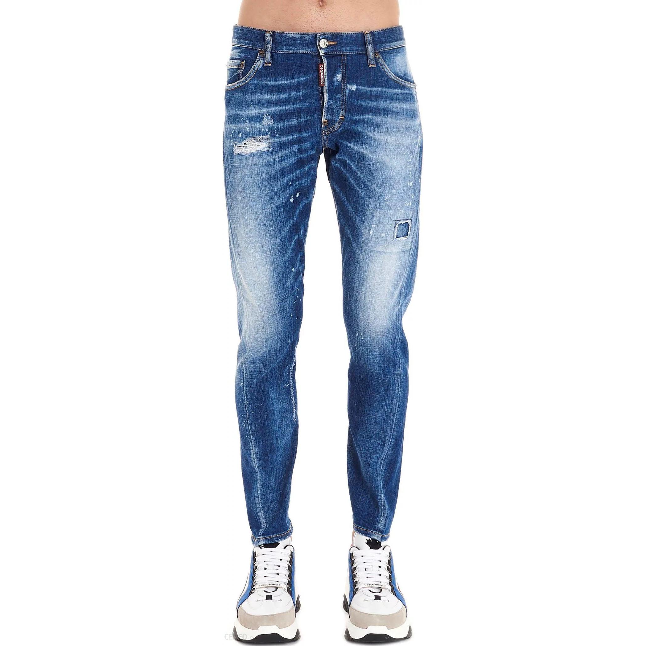 Lookbook DSQUARED2 SS23 修身轻蓝拉链破洞牛仔裤. S74LB0669S30342-470