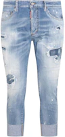 DSQUARED2 SS23 Distressed Cropped Jeans Blue Men’s Denim Pants. S74LB1367S30342470 DSQUARED2 SS23 Distressed Cropped Jeans Blue Men’s Denim Pants. S74LB1367S30342470