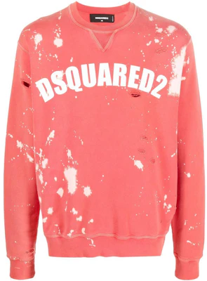 Dsquared2 SS23 디스트레스드 로고 크루넥 스웨트셔츠 오렌지 패션. S74GU0677S25030-253 Buy Dsquared2 SS23 디스트레스드 로고 크루넥 스웨트셔츠 오렌지 패션. S74GU0677S25030-253