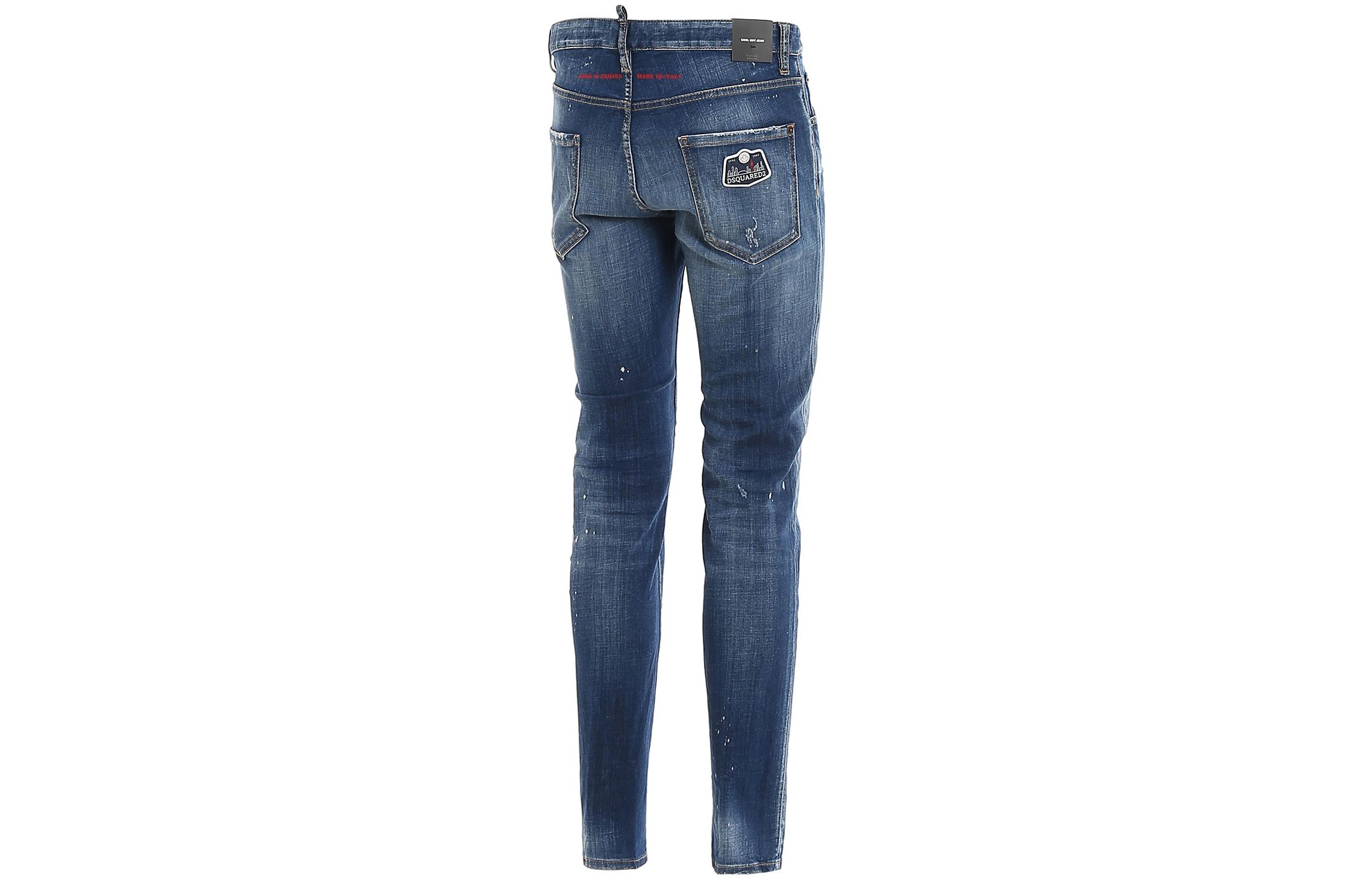 DSQUARED2 SS23 Distressed Mid-Rise Straight-Leg Jeans Men Blue S74LB0670S30342-470 圖 3