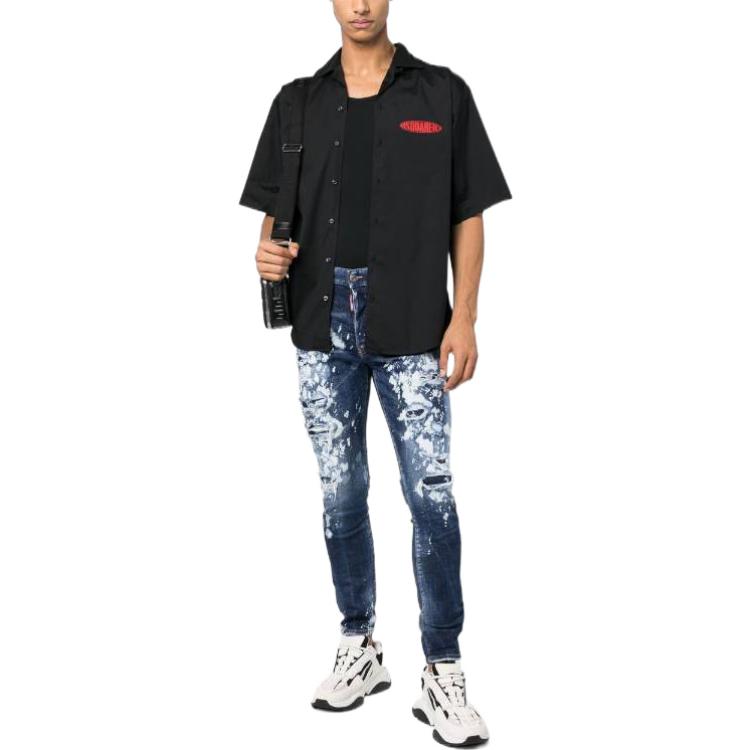 DSQUARED2 SS23 Distressed Paint-Splatter Jeans Blue  Denim S74LB1247S30664-470 圖 3