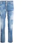 Buy DSQUARED2 SS23 Distressed Paint Splash Straight Jeans Men Blue S74LB1252S30342-470