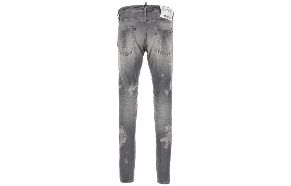 DSQUARED2 SS23 Distressed Patchwork Zipper Casual Jeans Men Grey. S74LB1364S30260-852 圖 3