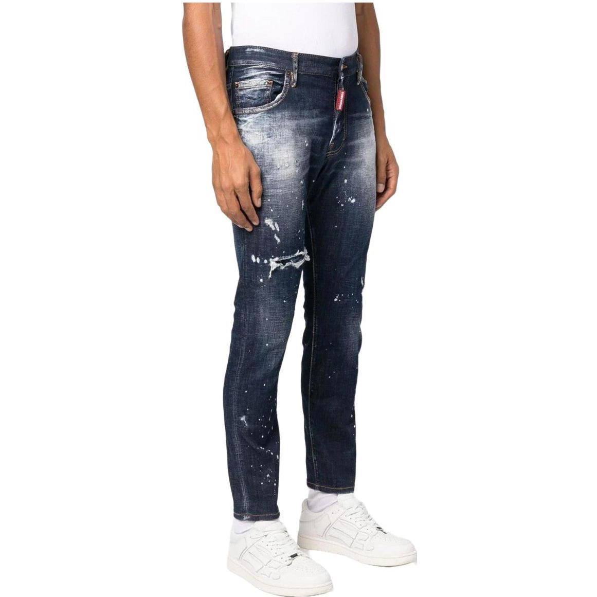 DSQUARED2 SS23 Distressed Slim Fit  Jeans Blue S74LB1232S30342-470 圖 4