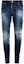Buy DSQUARED2 SS23 Jeans Pria Slim Fit Biru Indigo dengan Motif Distressed Splatter. S74LB1255S30789-470