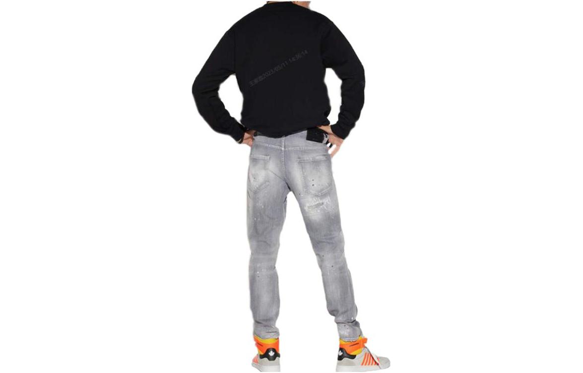 DSQUARED2 SS23 Distressed Straight-Leg Pocket Jeans Men’s Grey S74LB1244S30260-852 圖 3