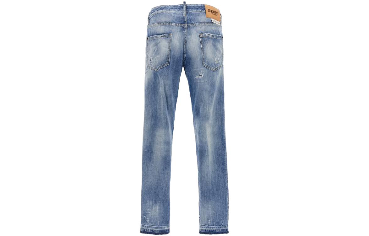 DSQUARED2 SS23 Distressed Straight Leg Long Jeans  Blue S74LB1372S30309-470 圖 3