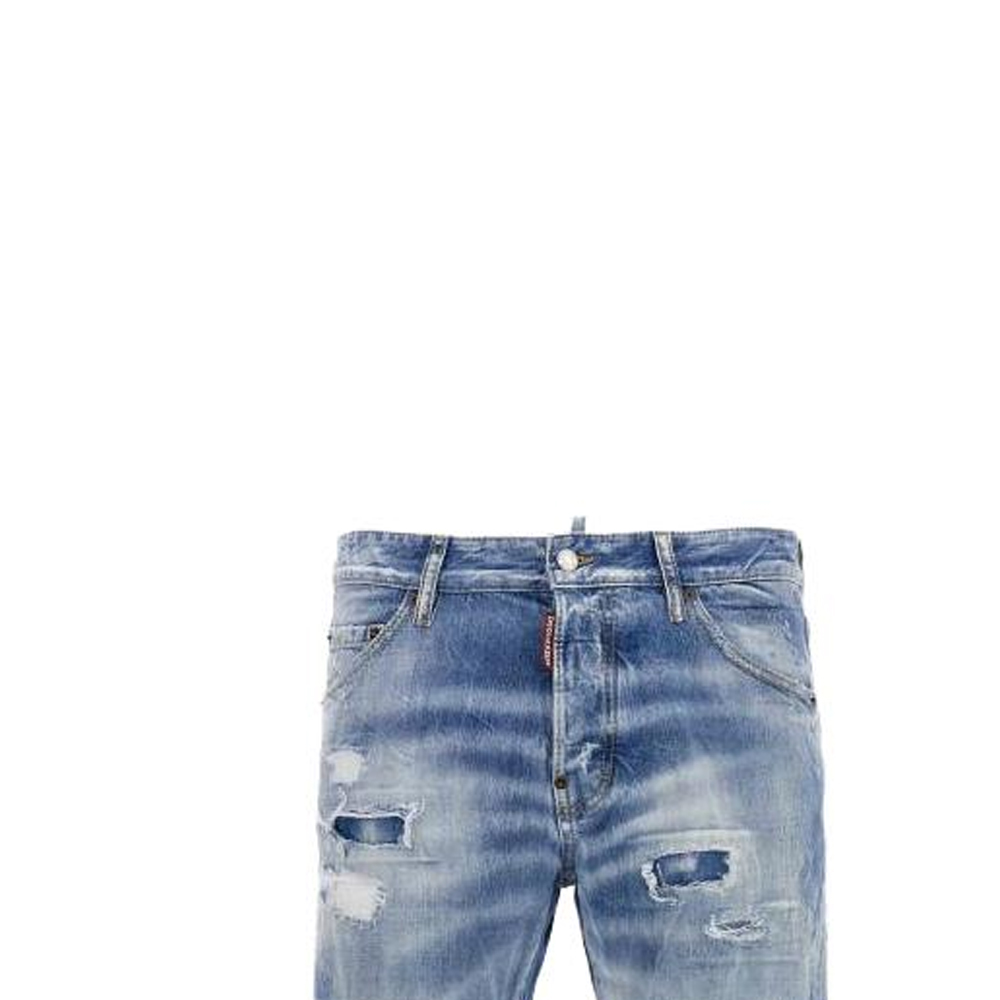 DSQUARED2 SS23 Distressed Straight Leg Long Jeans  Blue S74LB1372S30309-470 圖 4