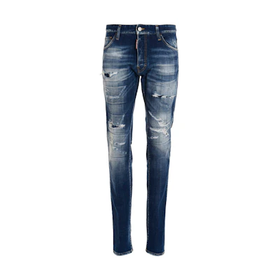 DSQUARED2 SS23 Distressed Washed Blue Jeans for Men. S74LB1266S30342-470